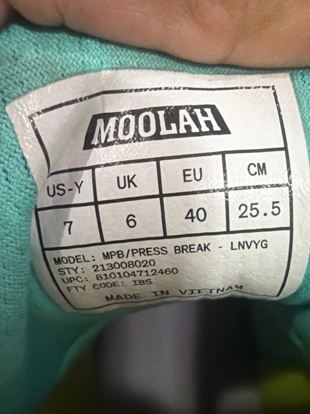 Moolah Kids' Lavender and Lime High-Top Sneakers size 7Y